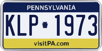 PA license plate KLP1973