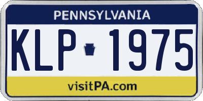 PA license plate KLP1975