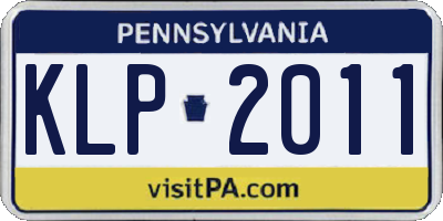 PA license plate KLP2011