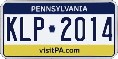 PA license plate KLP2014