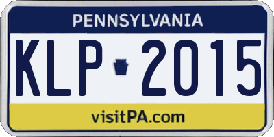 PA license plate KLP2015