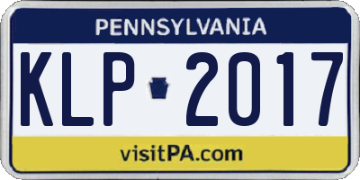 PA license plate KLP2017