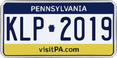PA license plate KLP2019