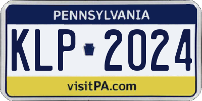 PA license plate KLP2024