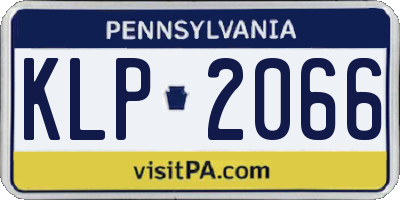 PA license plate KLP2066