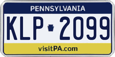PA license plate KLP2099