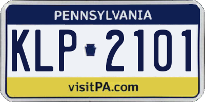 PA license plate KLP2101