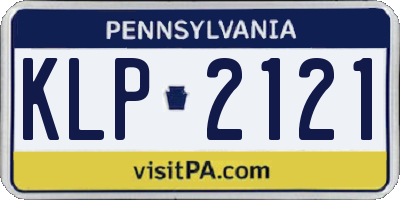 PA license plate KLP2121