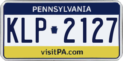 PA license plate KLP2127