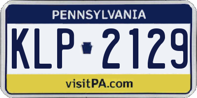 PA license plate KLP2129
