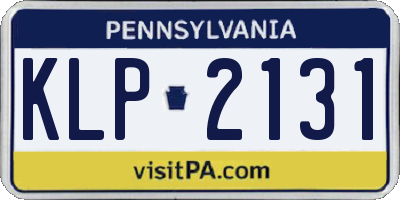 PA license plate KLP2131