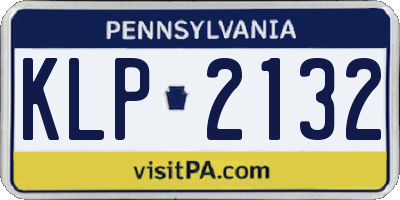PA license plate KLP2132