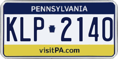 PA license plate KLP2140