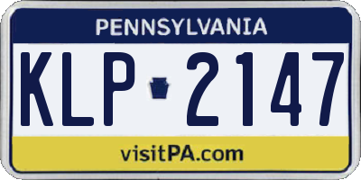 PA license plate KLP2147