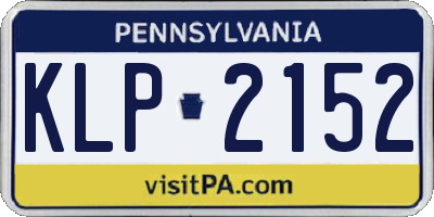 PA license plate KLP2152