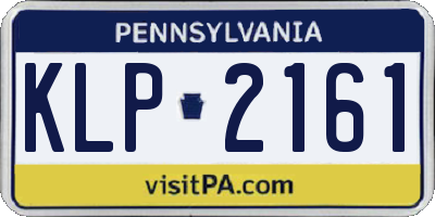 PA license plate KLP2161