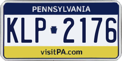 PA license plate KLP2176