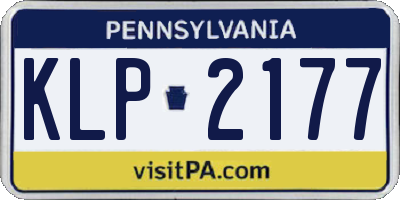 PA license plate KLP2177