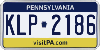 PA license plate KLP2186