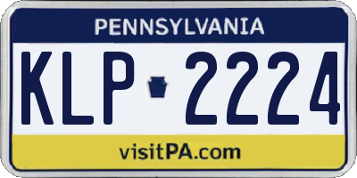PA license plate KLP2224