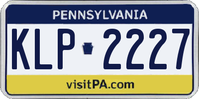 PA license plate KLP2227