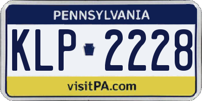 PA license plate KLP2228