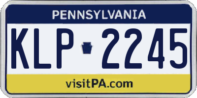PA license plate KLP2245