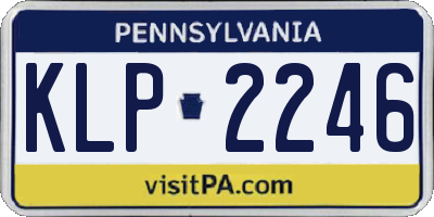 PA license plate KLP2246