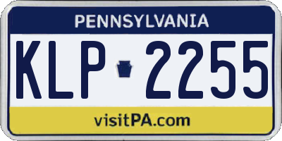 PA license plate KLP2255