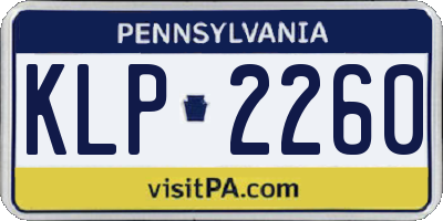 PA license plate KLP2260