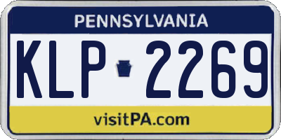 PA license plate KLP2269