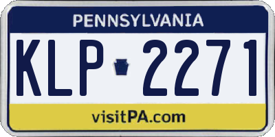 PA license plate KLP2271