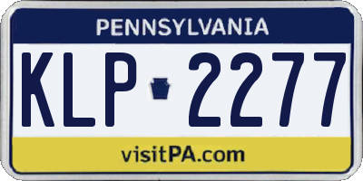 PA license plate KLP2277