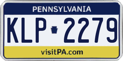 PA license plate KLP2279