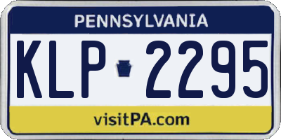 PA license plate KLP2295