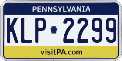 PA license plate KLP2299
