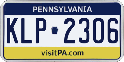 PA license plate KLP2306