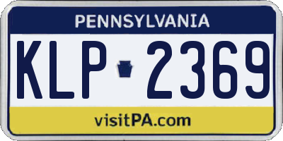 PA license plate KLP2369