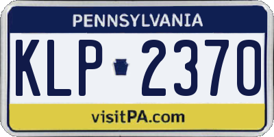 PA license plate KLP2370