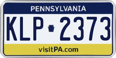 PA license plate KLP2373