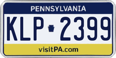 PA license plate KLP2399