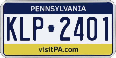 PA license plate KLP2401