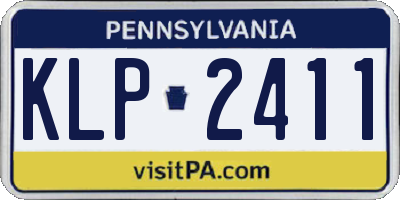 PA license plate KLP2411