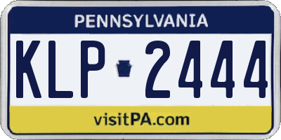 PA license plate KLP2444