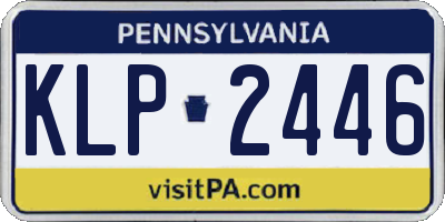 PA license plate KLP2446