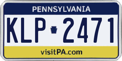 PA license plate KLP2471