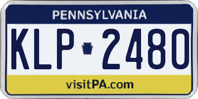 PA license plate KLP2480