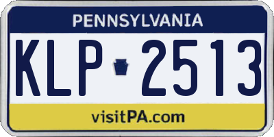 PA license plate KLP2513