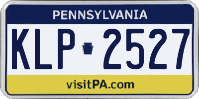 PA license plate KLP2527