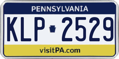 PA license plate KLP2529